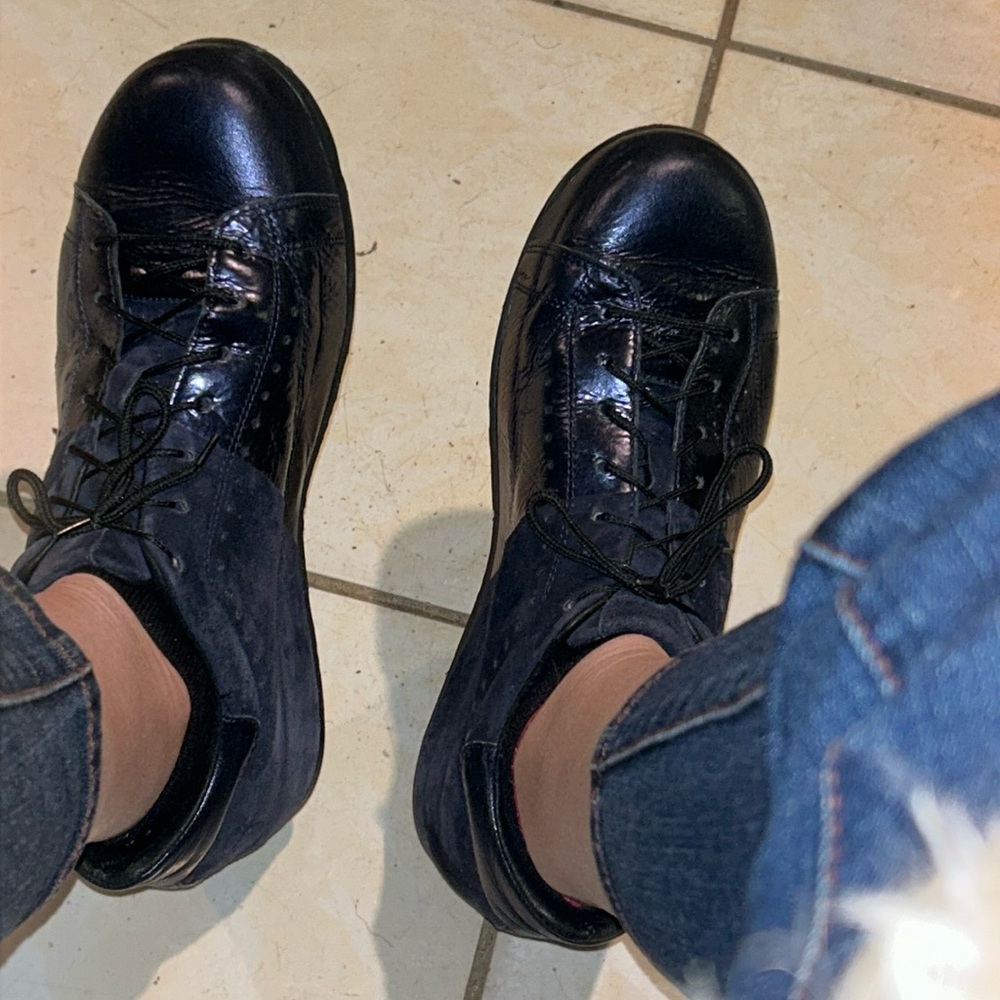 Khrio Rodeo‎ blue leather sneakers 38